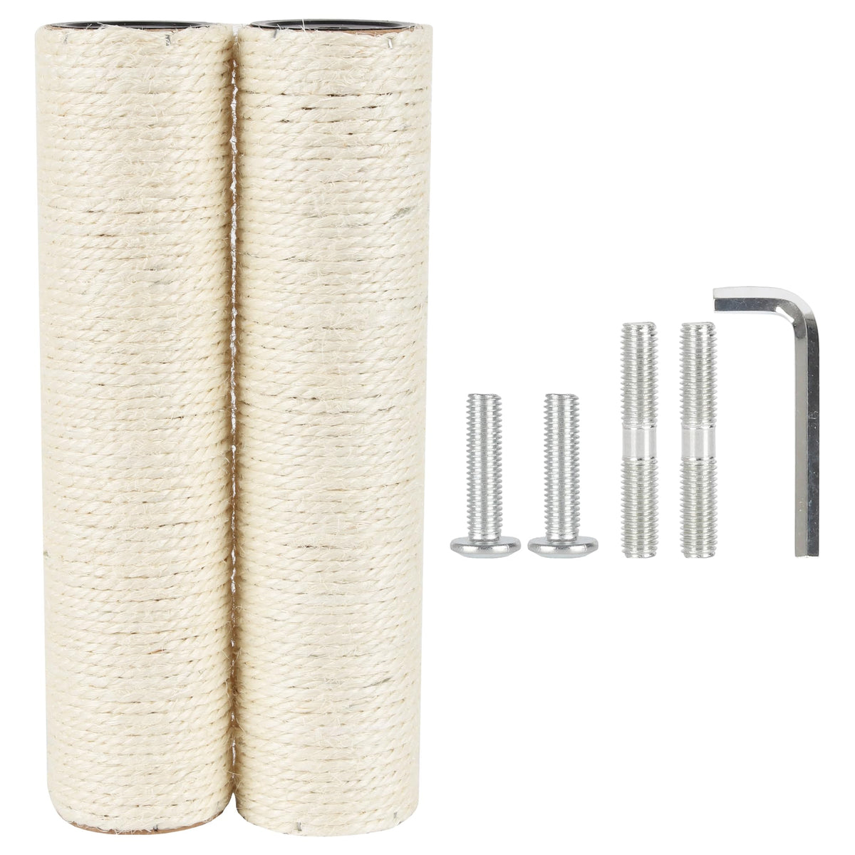 7.4cm 2.91in Diameter Cat Tree Scratching Post Replacement Sisal Pole Parts for Cat Tower (M10, 11.81in/30cm)