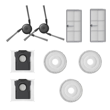 Mova Accessories Kit P10 Pro Ultra/ P50 Pro Ultra Vacuum Cleaner Parts, Include 2 Side Brushes, 2 Filters, 3 Mop Pads, 2 Dust Bags