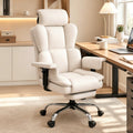Xuegw Big and Tall Office Chair, Heavy Duty Executive Office Desk Chair Adjustable Armrests and Footrest, Pu Leather Computer Chair for Work
