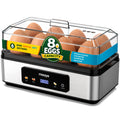 Rapid Egg Cooker for Hard Boiled Eggs, Electric Egg Steamer 3 IN 1 Soft Medium Hard Boiled, Egg Maker with Auto Shut-Off, Egg Boiler for Kitchen Breakfast & Fitness, BPA-Free, Holds 8 Eggs