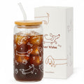 Dachshund Glass Cup with Lid & Straw for Dog Lovers - 16oz Cute Funny Weiner Dog Iced Coffee Cup Smoothie Tumbler Dog Owner Gift for Friend Mom Wife Pet Mommy Teen Girls Valentines Gifts