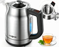 Electric Kettle with Temperature Control, 1.7L 1500W Stainless Steel Tea Kettle, 13 Preset Temperatures, LED Display, Keep Warm 2 Hours, Strix Thermostat, BPA Free Hot Water Boiler for Tea & Coffee