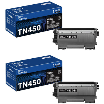 TN450 Black High Yield Toner Cartridge Compatible Brother TN-450 TN 450 Works HL-2240 HL-2270DW HL-2280DW MFC-7360N MFC-7460DN MFC-7860DW IntelliFax 2840 2940 Printer Toner