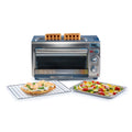 Hamilton Beach 2-in-1 Countertop Toaster Oven and Long Slot 2 Slice Toaster, 60 Minute Timer and Automatic Shut Off, Shade Selector, Kitchen Makeover Blue & Stainless Steel (31158)