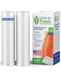 Vacuum Sealer Bags for Food - Heavy Duty Food Saver Vacuum Sealer Bag Rolls - Sous Vide, Seal a Meal Bags, 4-pack, 11" x 16' - Made in the USA