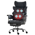 Dyhome 500 Lbs Kneading Massage Office Chair with Foot Rest Reclining Black