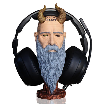God Of War - Mimir Headphone Holder Stand Universal Headphone Stand for Desk - Solid Plastic Headset Stand for Desk - Headphone Holder Desk Stand, Gaming Headphone Stand, Headphones Stand Compatible