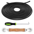 Screen Repair Kit - 3 in 1 Screen Tools Including Roller, 0.14in x 32.8ft Spline, Removal Hook for Replacing & Installing Door Window Screens