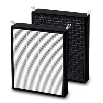 2 Pack 47001 HEPA/Carbon Combo Replacement Filters Compatible with NUWAVE OxyPure Model 47001 47002 47003 47004 47005 and 47006 Air Purifiers