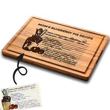 Personalized Handwritten Recipe Cutting Board, Recipe Engraved, First Mom Gift, Grandmas Handwriting, Gift For Mom, Grandma, Nana