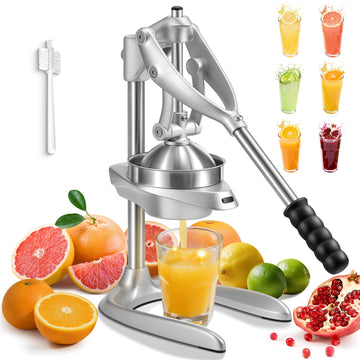 Manual Juicer, Easy to Use, Stainless Steel Juice Press for Citrus Fruits