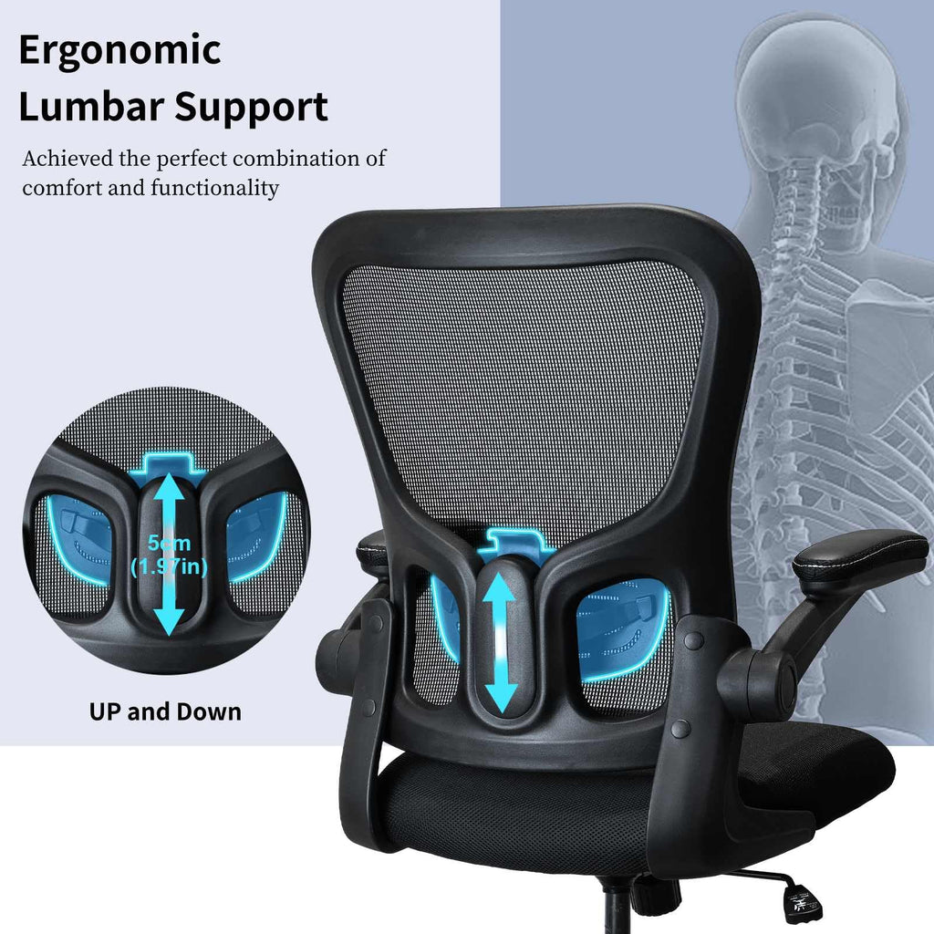 Drafting Chair, Ergonomic Tall Office Chair for Standing Desk, Counter Height Desk Chair with Adjustable Padded Armrests and Footrest Ring