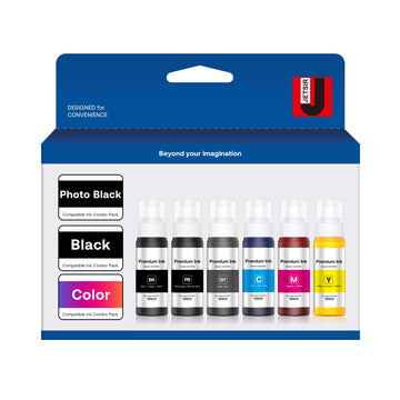 Compatible Ink Bottle Replacement for Epson 552 (Not Sublimation Ink),Use for ET-8550 ET-8500 Photo ET 8550 ET8550 Photo ET 8500 ET8500 8550 8500 Printers (BK PB C M Y GY)