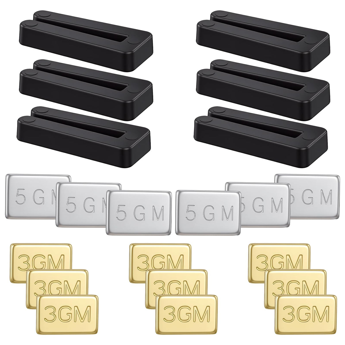 25 PCS Ceiling Fan Balancing Kit, Ceiling Fan Weight Balance Kit, Includes Self-Adhesive 6 PCS 5g Weight, 12 PCS 3g Weight, 7 PCS Blades Balance Clips for Ceiling Fans Weight Balancing
