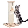 LIFLIX 27" Cat Scratching Post, Sisal Cat Scratcher with Interactive Track Balls and Hanging Balls, Vertical Scratching Posts for Indoor Cats and Kittens