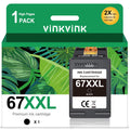 67XXL Ink Cartridge Black Replacement for HP 67 67XL Work for DeskJet 2755 2723 DeskJet Plus 4152 4155 Envy Pro 6458 6052 Printer (Black)
