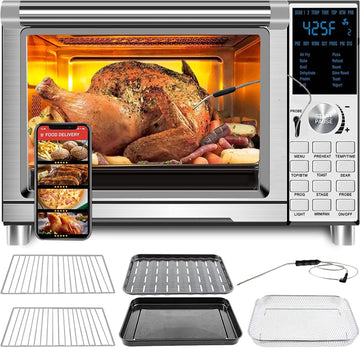 Nuwave Bravo Air Fryer Toaster Smart Oven, 12-in-1, 50°-500°F (Renewed)
