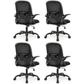 Primy 4-pack Office Chair Ergonomic Desk Chair with Flip Up Armrests Swivel Breathable Desk Mesh Computer Chair with Adjustable Lumbar Support