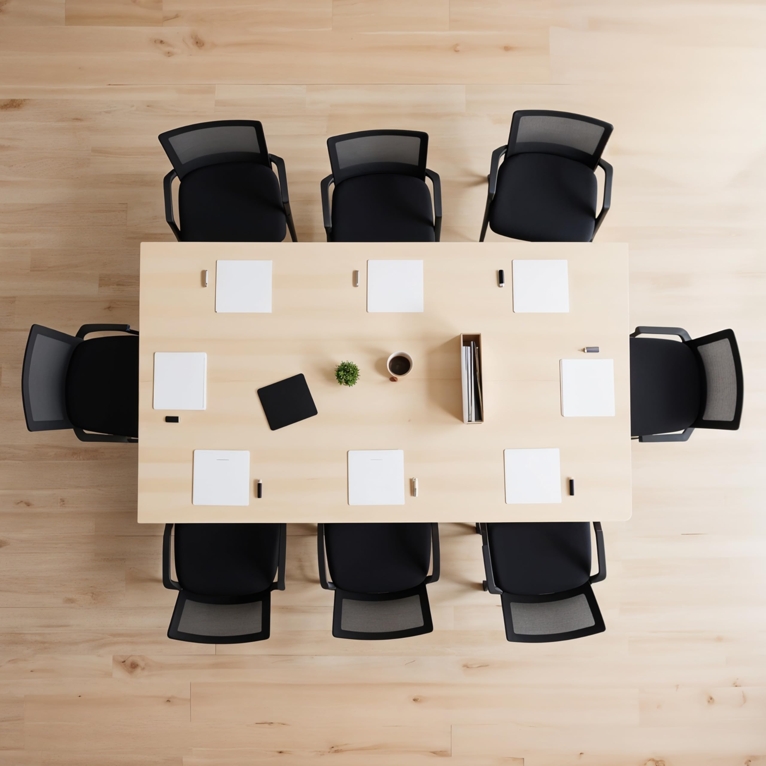 Simple Deluxe Guest Waiting Room Office Arm Chairs, Mesh Back & Ergonomic Support, Stacking Padded Fabric Seat, No Wheel for Reception Meeting