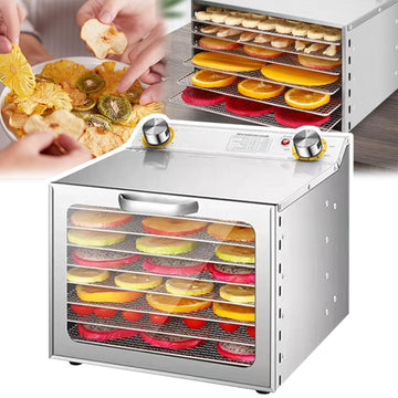 400w Freeze Dryer, Freeze Dried Machine, 6/8/12 Layers+Timing: 0-12 H, 360° Fan, Temperature: 35-90 ?+6 Inch Fan Blade,for Fruits, Vegetables, Meat, Seafood,8 Layers