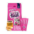 Bonkers Licky Tubes Chicken Flavored Wet Lickable Treats for Cats, 4 Pack (Pack of 15)