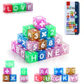 TRILVIX 40 PCS Magnetic Alphabet Blocks, STEM Educational Learning Toys for Kids Ages 3+, Letter Number Building Set with Travel Storage Case, Montessori Toy Gift