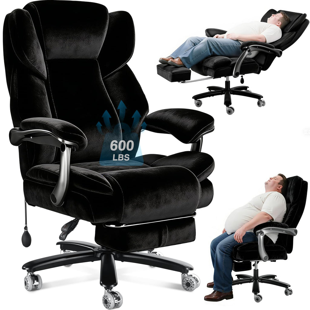 Wailor 600lbs Big and Tall Office Chair for Heavy People,heavy Duty Comfy Executive Office Desk Chair with Adjustable Lumbar Support,high Back