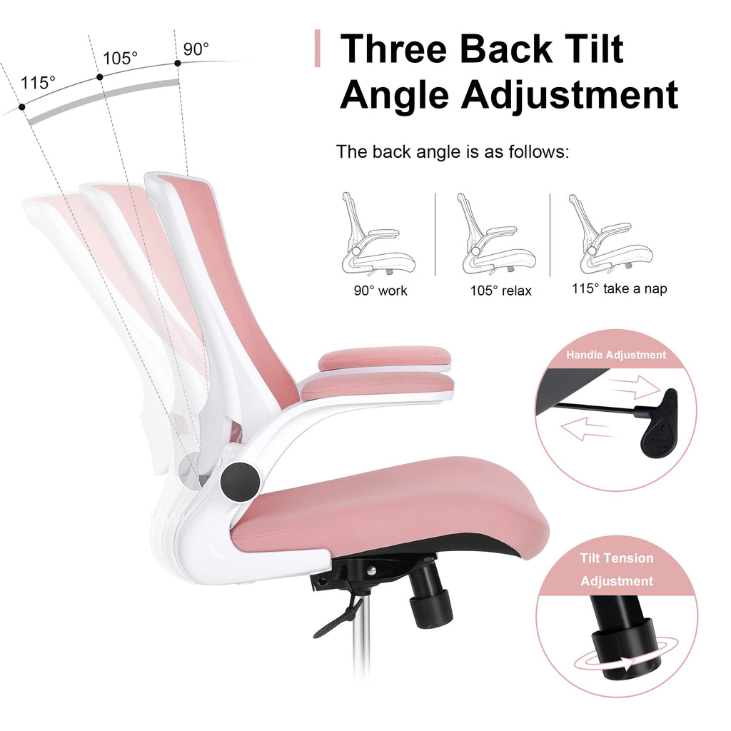 Misolant Tall Office Chair, Drafting Chair for Standing Desk, High Office Chair with Adjustable Lumbar Support, Flip-up Arm and Footrest Ring,