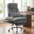 Furniliving Criss Cross Office Chair with Armrests & Wheels, Big and Tall Office Chair with Footrest, Flip Armrests for Pets, Wider Seat Cross