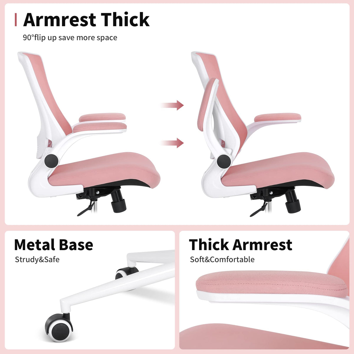 Misolant Tall Office Chair, Drafting Chair for Standing Desk, High Office Chair with Adjustable Lumbar Support, Flip-up Arm and Footrest Ring,