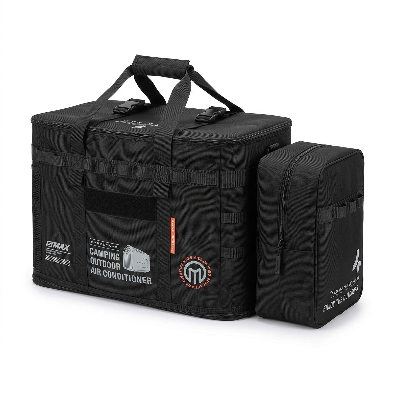 Cybertake Storage Bag for S2 Pro Portable Air Conditioners, Outdoor Waterproof Dustproof Tent Air Camping Carrging Bag, Protection Organizer for Tent Air Conditioner, Black (New Version)