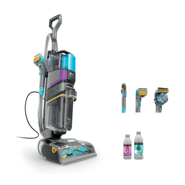 Shark EX300 CarpetXpert HairPro with StainStriker Technology Upright Vacuum, Built-in Spot & Stain Eliminator, Perfect for Pets & Hair Removal, 3 Cleaning Tools, Cleaning Solution (Renewed)