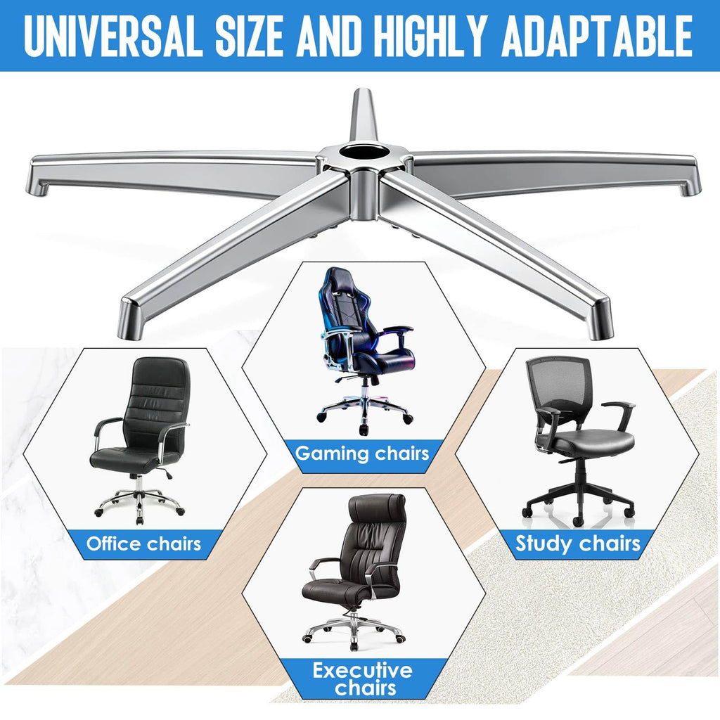 Hareon Office Chair Base,office Chair Base Replacement,3300 Lbs(silver)