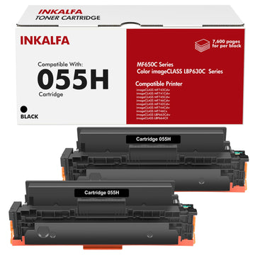 055H Black Toner Cartridge for Canon Cartridge 055 MF743Cdw MF741Cdw 2-Pack | Compatible for Canon Color ImageCLASS MF743Cdw MF741Cdw MF746Cdw MF742Cdw MF745Cdw MF744Cdw LBP664Cdw MF740C LBP660C Printer