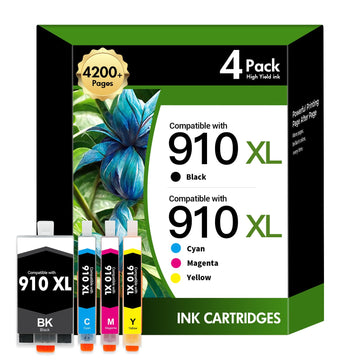 910 910XL 8020 Ink Cartridges Replacement for HP Ink 910 XL Black and Color Combo Pack for OfficeJet Pro 8020 8015 8035 8025 8010 8018 8028 8022 8030 Printers