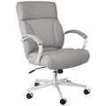 Basics Executive Desk Chair with Easy Assembly, Adjustable Height, 275lb Capacity, Wide Oversized Cushion, 29.13"d X 25.2"w X 43.11"h, Grey