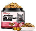 Cat Calming Treats,500 Crunchy Creamy Cat Chews,Melatonin for Storms, Travel, Separation - Krill Flavor
