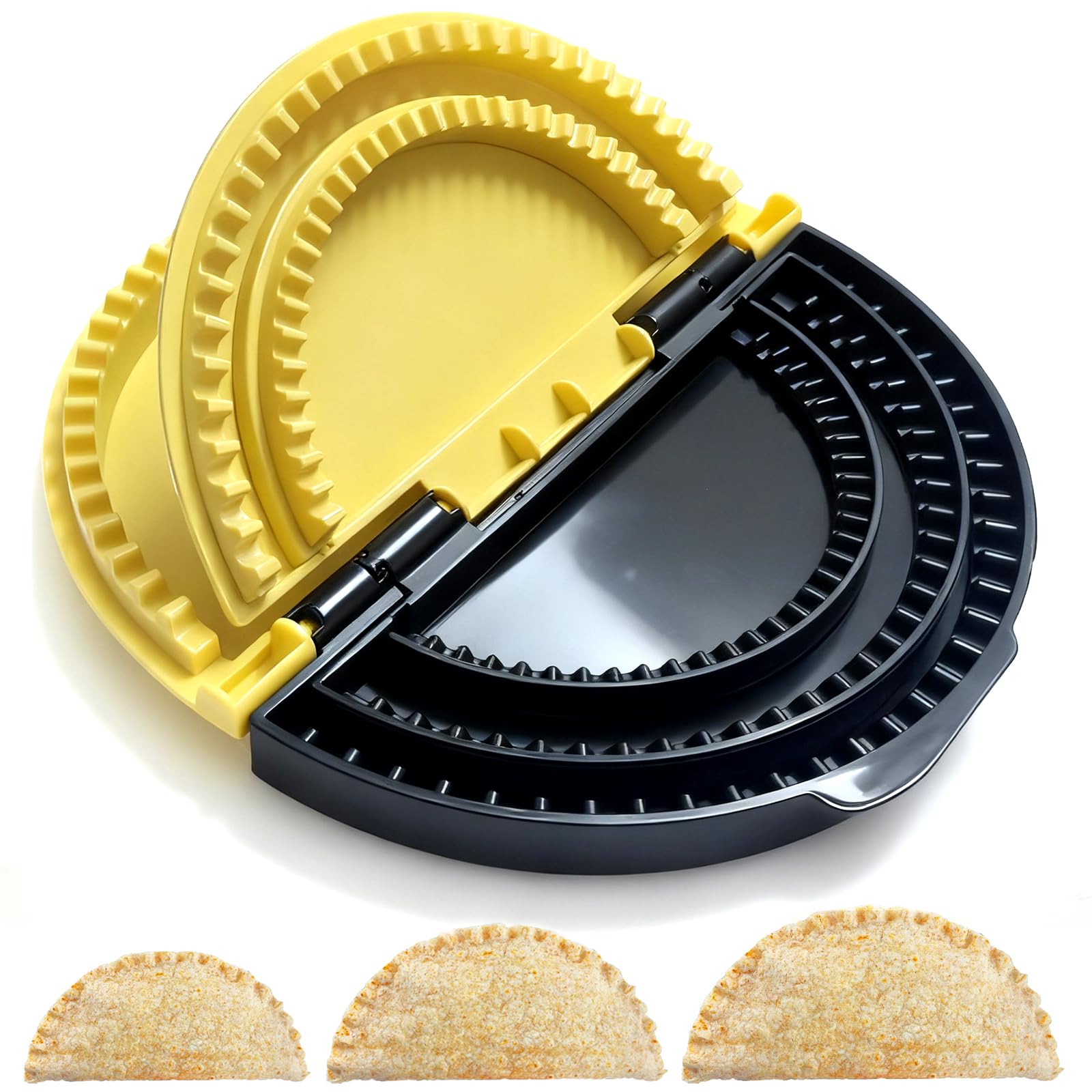 Tortilla Sealer and Crimper for 6, 8, 10 Inch Wraps | 3-in-1 Manual Press for Homemade Burritos, Quesadillas, Tacos, and Calzones