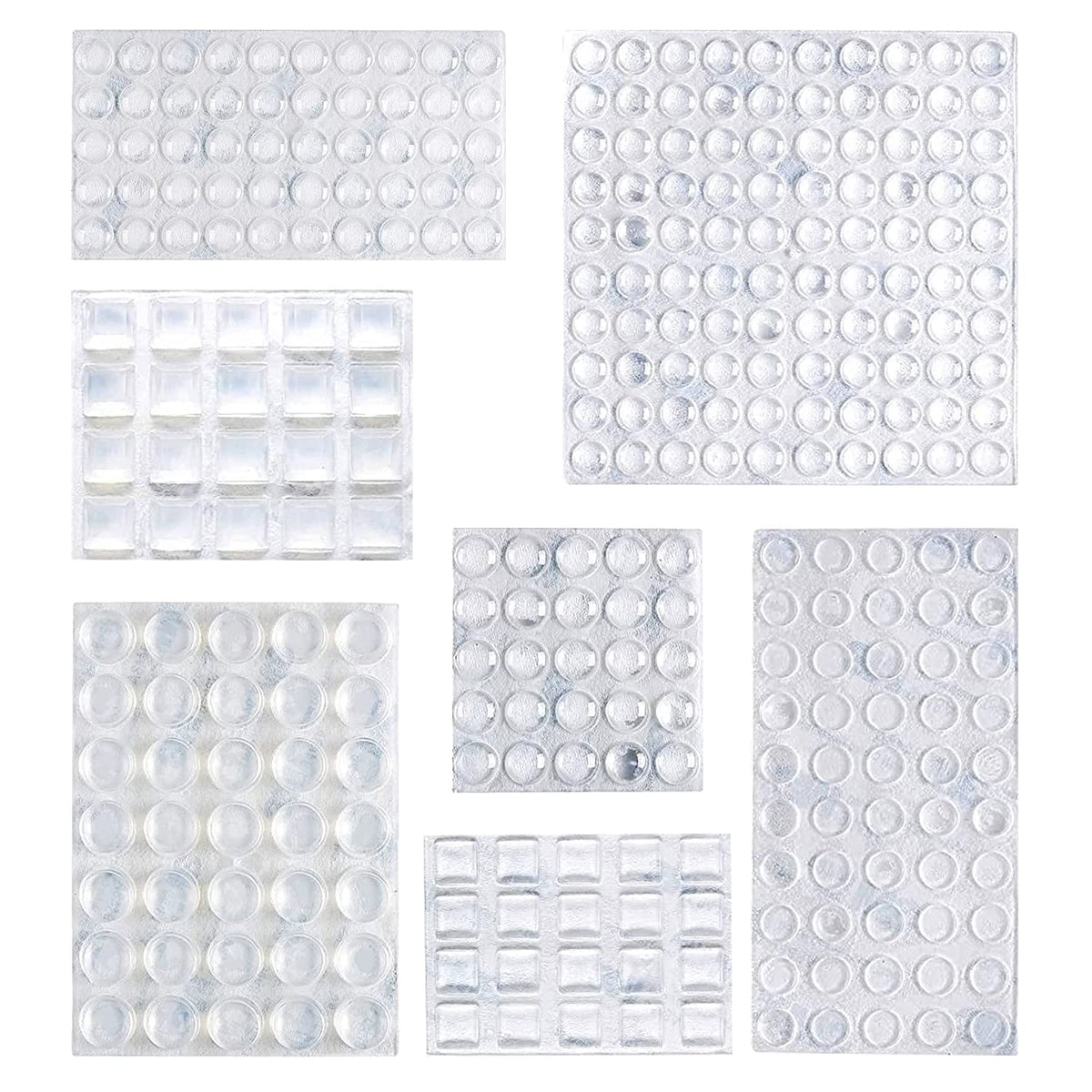 Fanci Basics Cabinet Door Bumpers, Clear Self Adhesive Pads for Surface Protection, Noise Reduction and Sound Dampening, Rubber Stoppers for Drawers and Cupboards, 300-Piece, 6.9 x 4.5 x 0.6 inch