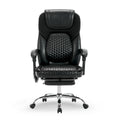 Malol Massage Office Chair with Heat and Footrest, 300 Lbs Easy Assembly Leather Desk Chair -3-level 65°c Targeted Heating, Big and Tall
