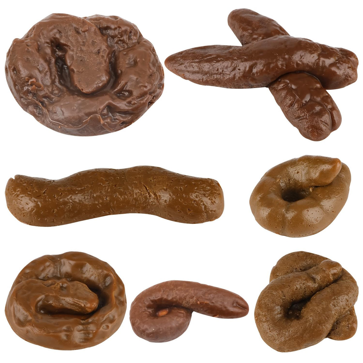 7 Pieces Fake Poo Realistic Fake Turd Prank Lifelike Poo, Fake Dog Poop Joke Toys for Halloween April Fools' Day Prank Party Supplies