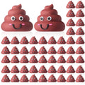 WinnerWhy 25 Pcs Mini Poop Figures Small Poop Figurines Poo Toys Fake Poop Classic Brown Poop Rubber Poop for Prank Hide Seek Goodie Bags Piñata Stuffers Party Supplies Gifts Easter Egg Fillers
