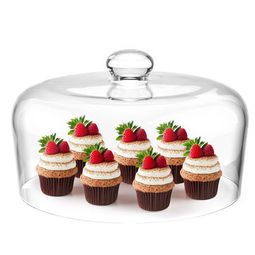 Krbnk 11 Inch Glass Cake Dome Cover