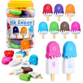 USATDD ABC Alphabet Learning Toys Alphabet Popsicles Animal Matching Toy Uppercase Lowercase Preschool Learning Activities Montessori Toys Gifts for Kids Toddlers, 52 Pcs