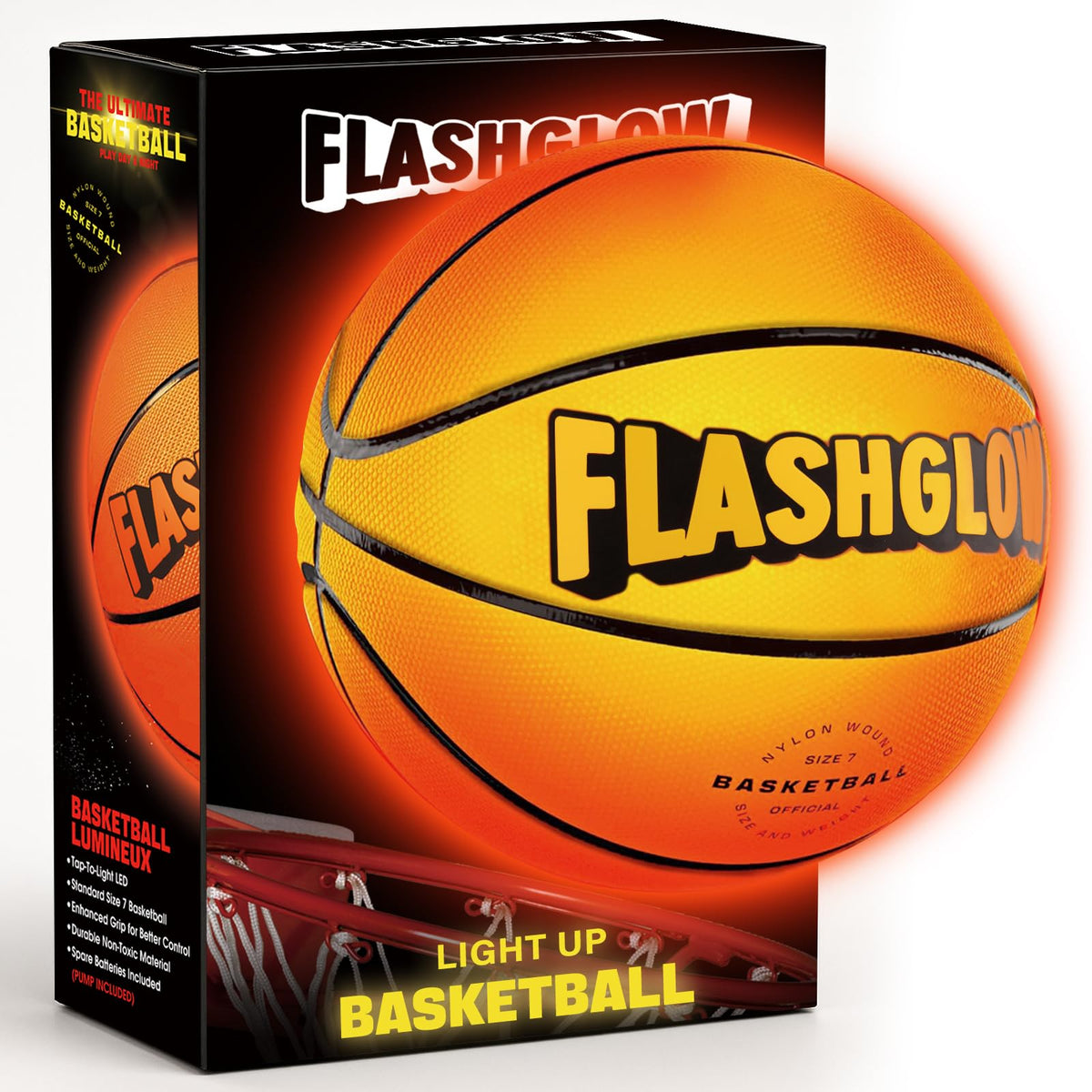 Light Up LED Basketball For Teen Boys: Cool Nighttime Ball Game Gifts For Birthday Christmas Easter – Glow In The Dark Sports Toy – Size 7 Outdoor Rubber Ball For Boys Girls Ages 8 9 10 11 12 13 14 15