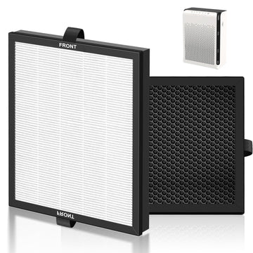 2 pack M200L Filter Replacement, Compatible with MOOKA M200L Air Filter, 3-in-1 High-Efficiency Filters, Activated Carbon Filters for Home Office Bedroom