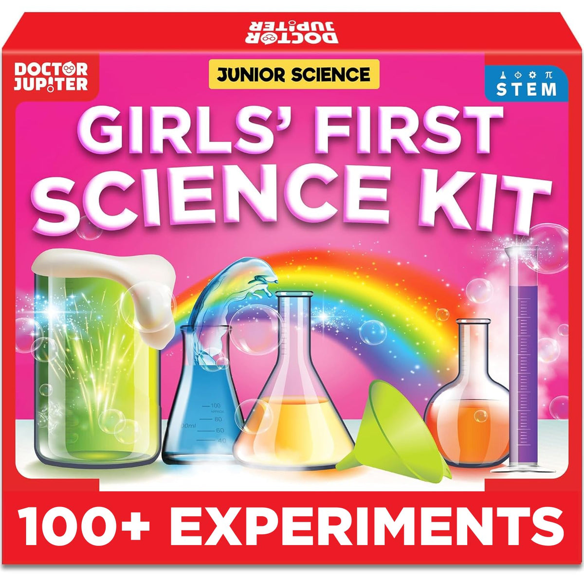 Doctor Jupiter Girls' First Science Kit for Kids Ages 4-5-6-7-8 | Birthday Gift Ideas for 4+ Year Old Girls | STEM Toy Kit with 100+ Experiments | Learning & Educational Projects