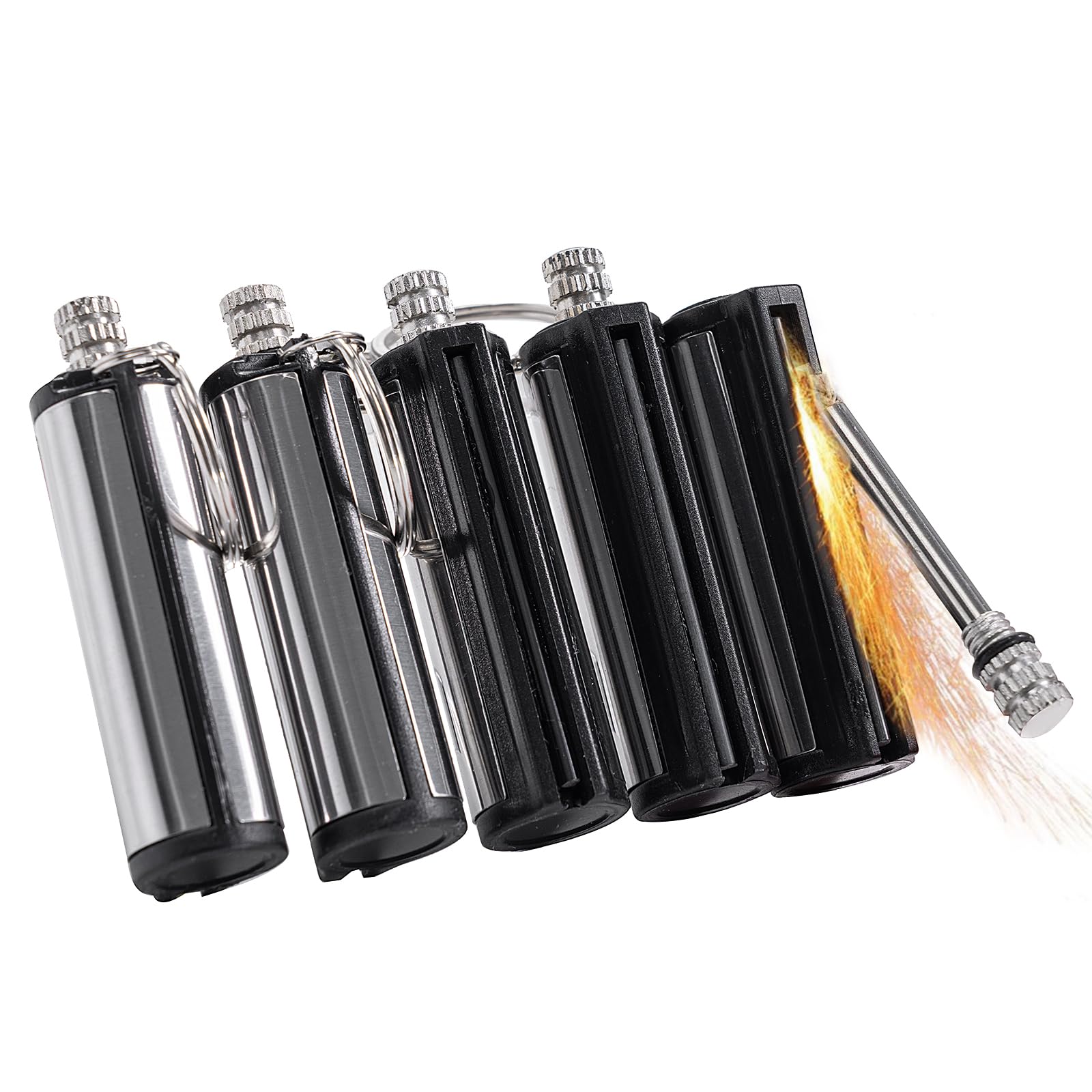5-Pack Permanent Match Lighter - Waterproof Keychain Survival Tool for Camping, Candles & Emergency