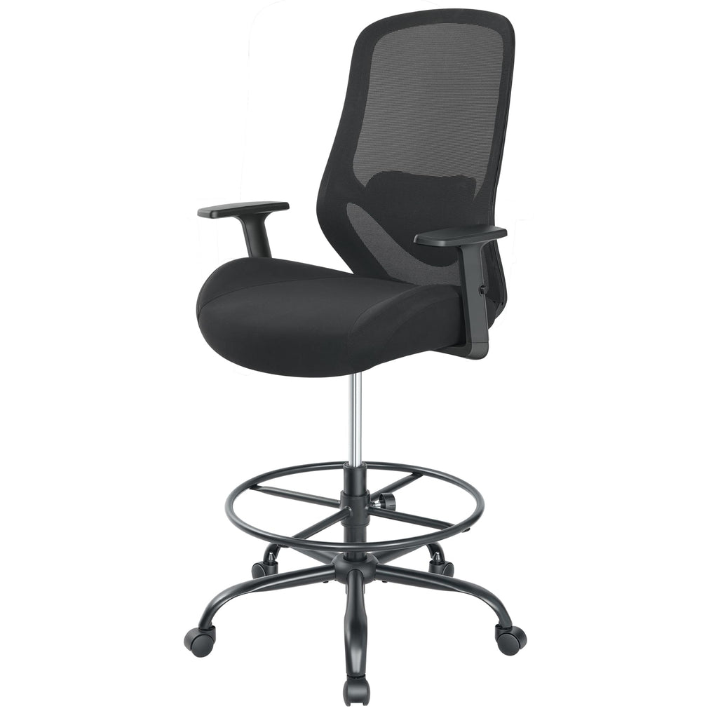 Drafting Office Chair Big and Tall 450lbs Heavy Duty for Standing Desk, 22.8" x 19.6" x 40", Black