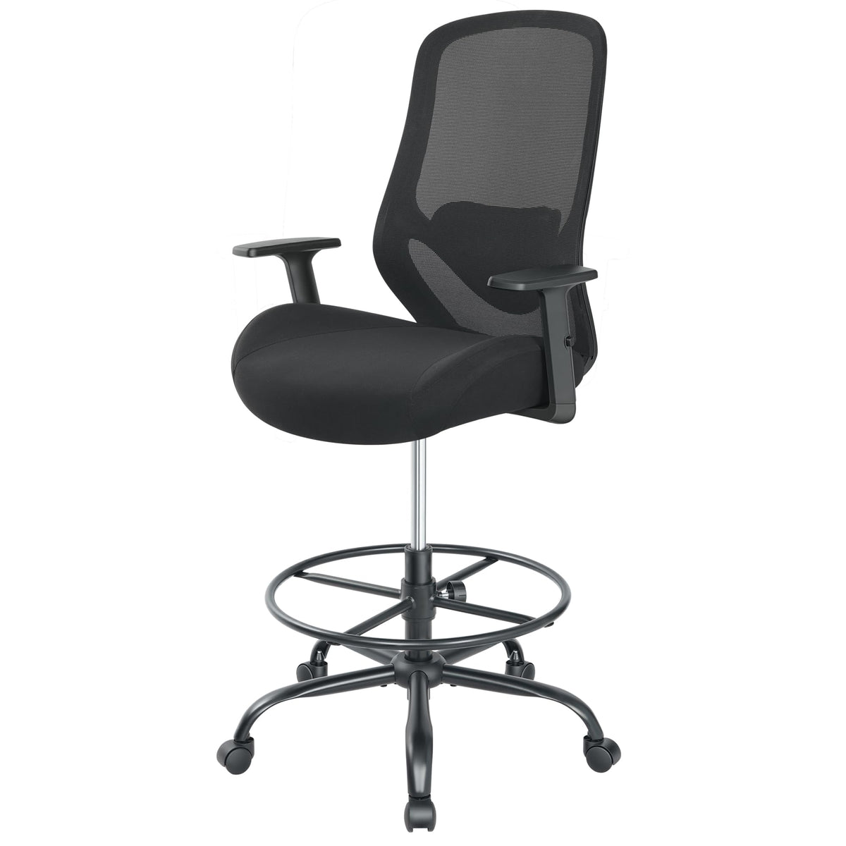 Drafting Office Chair Big and Tall 450lbs Heavy Duty for Standing Desk, 22.8" x 19.6" x 40", Black